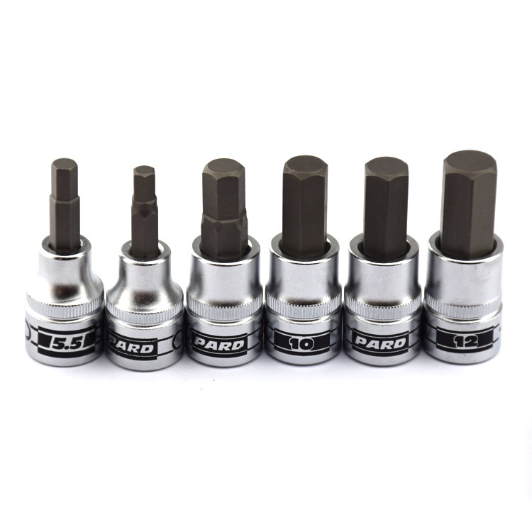正品美国PARD 进口 内六角型 旋具套筒头 3/8 批头 3-12mm 公制