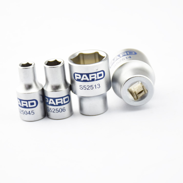 新品美国PARD 1/4六角短套筒 套筒子4-14mm 套筒头 铬钒钢CVR
