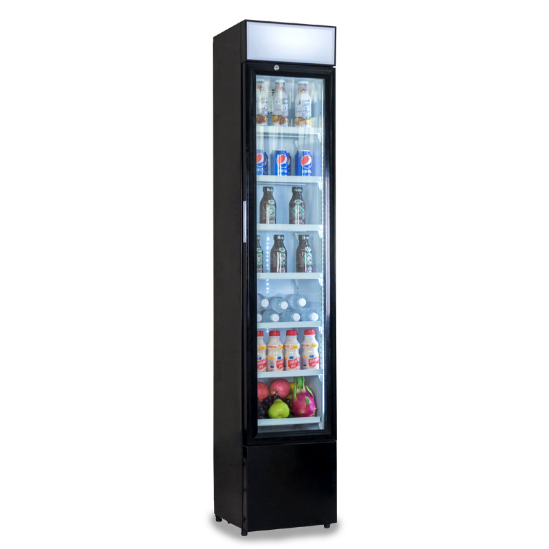 Pejer SC105L de una sola Puerta de bebidas Vitrina refrigerada Puerta de vidrio transparente refrigerador de alimentos cocidos con cerradura gabinete de muestra