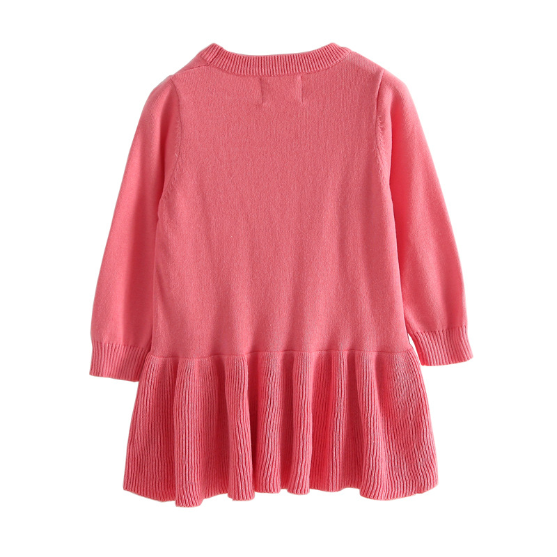 Ropa para niños Primavera y otoño Suéter de algodón de estilo coreano para niñas Suéter para niños Suéter de amor para niños Falda de fondo