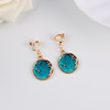 Blue starry sky, earrings, fresh long asymmetrical ear clips with tassels, Japanese and Korean, internet celebrity