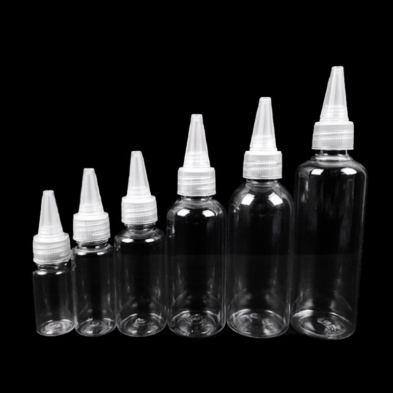 Spot squeeze bottle 50 100ml transparent bottle PET pointed nose bottle pigment split bottle plastic bottle color bottle Spot squeeze bottle 50 100ml transparent bottle PET pointed nose bottle pigment split bottle plastic bottle color bottle