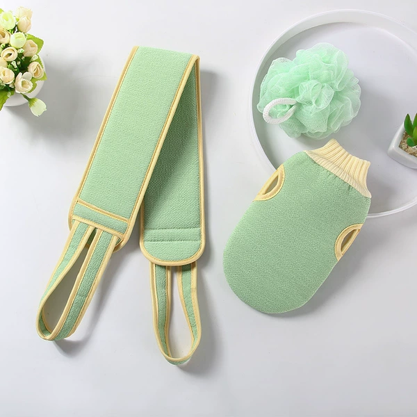 Pull back towel+bath towel+bath flower*matcha color