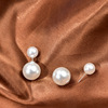 Earrings, fashionable silver needle from pearl, silver 925 sample