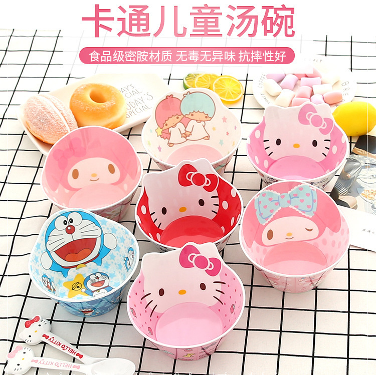 New Cartoon Kidsren's Bowl Melamine Shaped Bowl Cute Creative Anti-Fall and Anti-Scalding Soup Bowl Melamine Imitation Porcelain Rice New Cartoon Kidsren's Bowl Melamine Shaped Bowl Cute Creative Anti-Fall and Anti-Scalding Soup Bowl Melamine Imitation Porcelain Rice