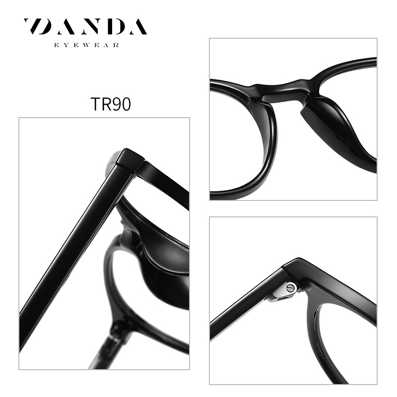 Nuevo tr90 anti-azul gafas de luz 2318 hombres y mujeres retro gafas lisas transfronterizo marco redondo gafas de ordenador lisas
