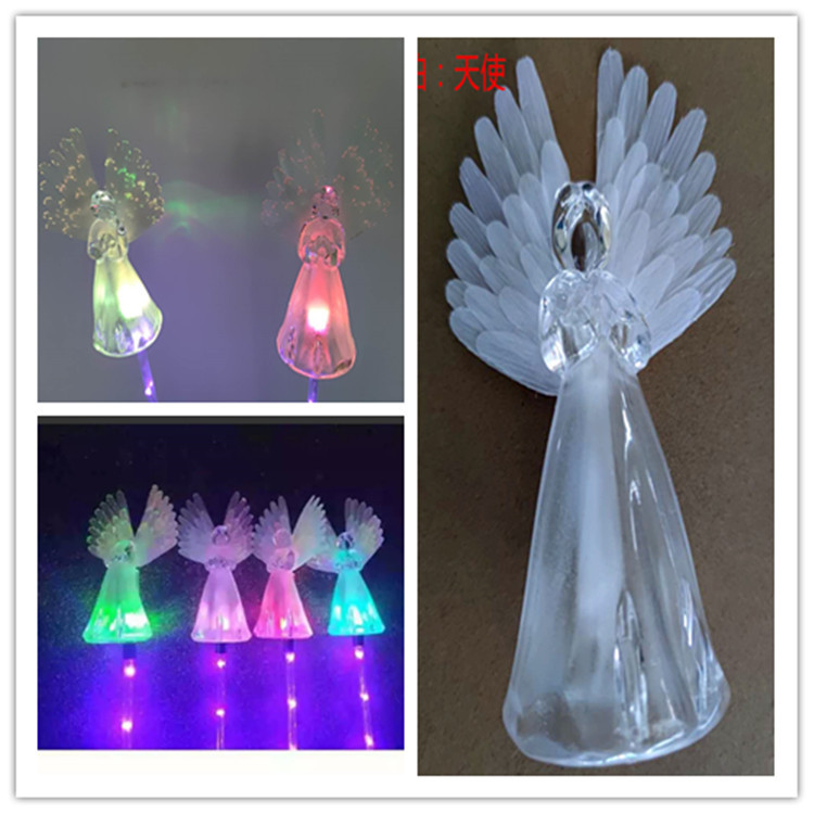 LED solar Ángel luz impermeable al aire libre Villa patio simulación de fibra óptica decoración lámpara tierra Amazon