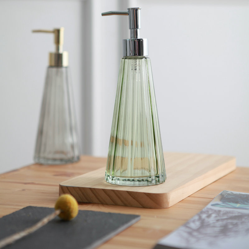 Botella de vidrio de estilo europeo Luz de lujo creativo hogar suministros de hotel baño en forma de paraguas botella de loción desinfectante de manos sub-botella de vidrio