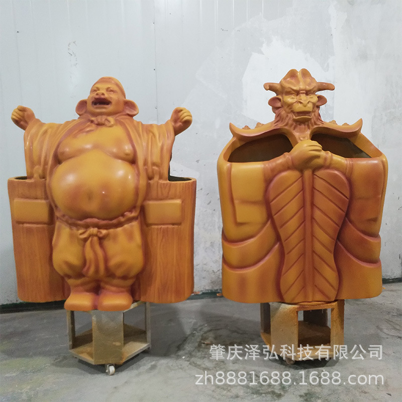 玻璃钢树脂户外分类垃圾桶卡通环卫箱创意景区公园果皮箱厂家直供