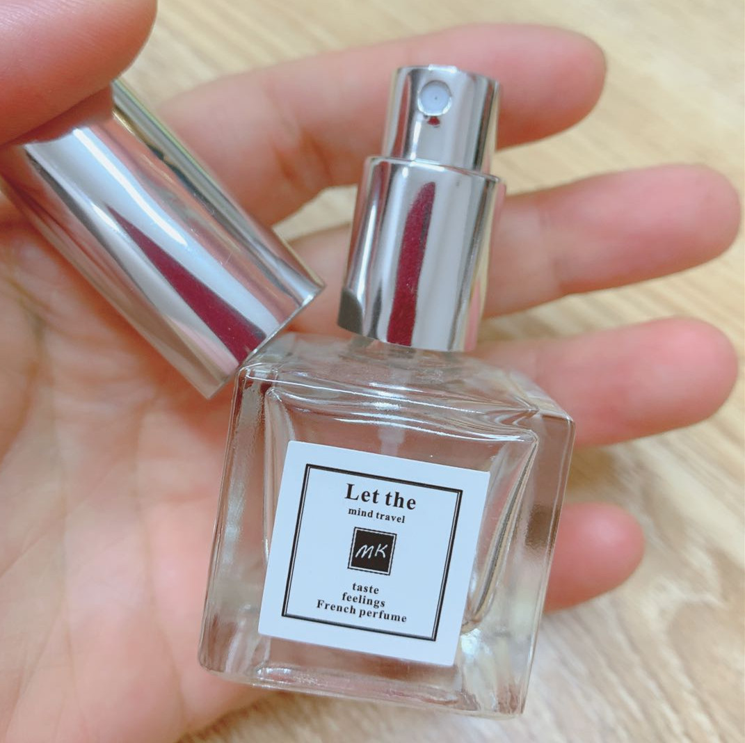 15ML精白料方形贴标香水喷雾瓶 空瓶 银盖 香水分装便携玻璃瓶