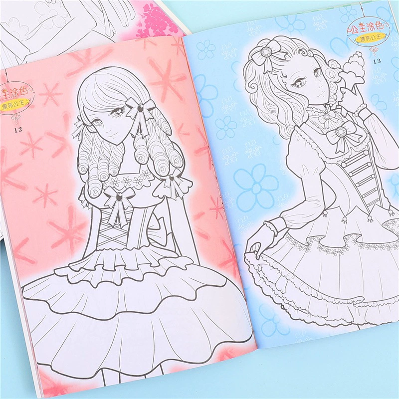 Coloring Book Set Princess, 6 Books, 17 × 24 cm, Ages 2–6