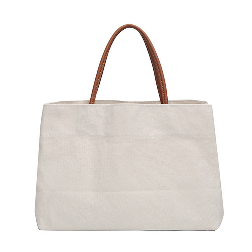 2024 new Korean capacity canvas bag ins style niche design portable shoulder bag tote bag shopping bag