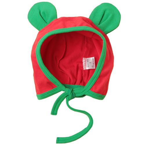 Class A new autumn and winter children's hats, color-blocked ears, cute baby hats, cotton infant hats