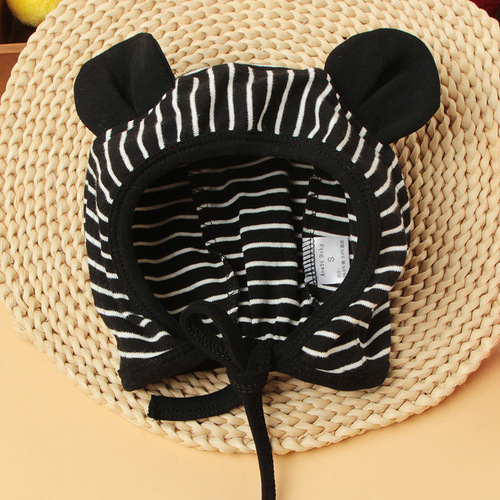 Class A new autumn and winter children's hats, color-blocked ears, cute baby hats, cotton infant hats