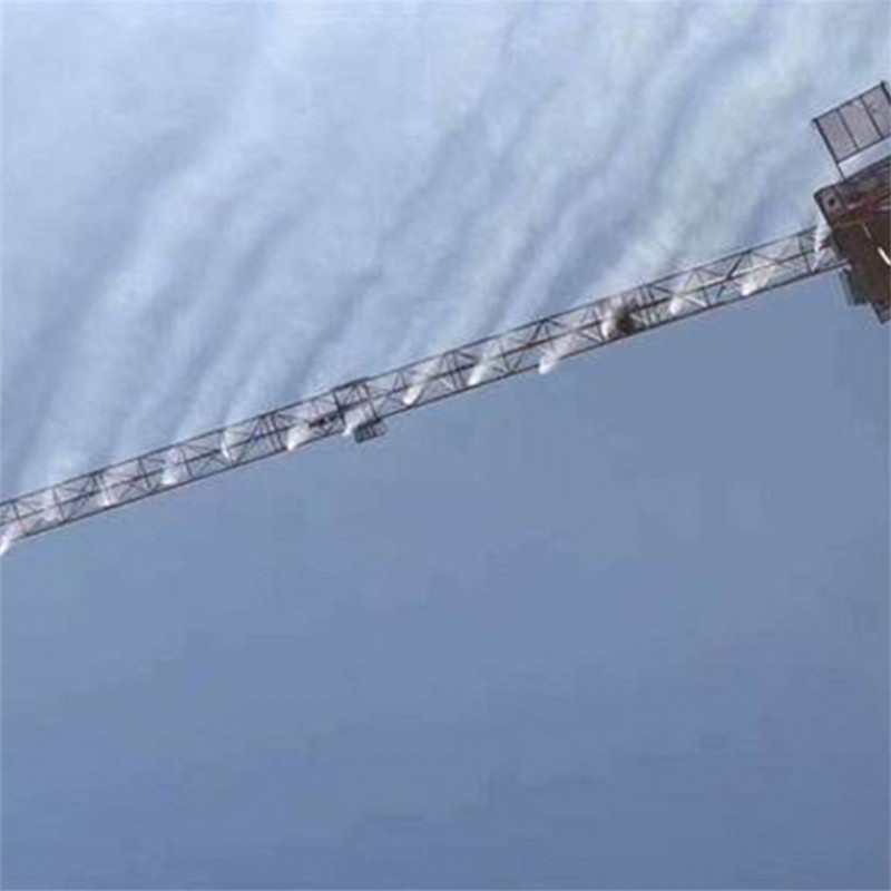 建筑工地高空塔吊喷淋系统 100米高压降尘雾化塔机喷淋造雾机