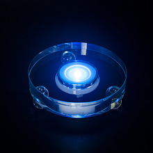 新款圆形水晶LED灯底座批发 家居装饰工艺品摆件展示用充电带插电