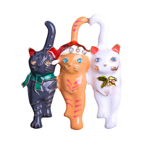 Cross-border European and American fashion cat cat alloy corsage dripping oil foreign trade brooch clothing accessories brooch