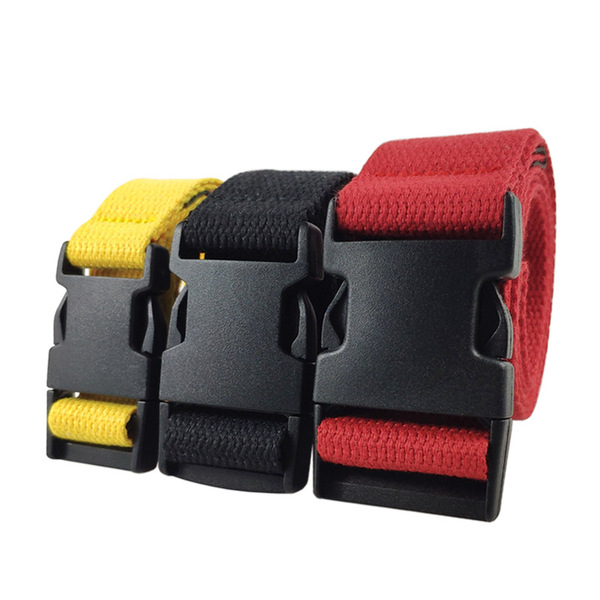 Plastic solid color travel belt with clasp for students