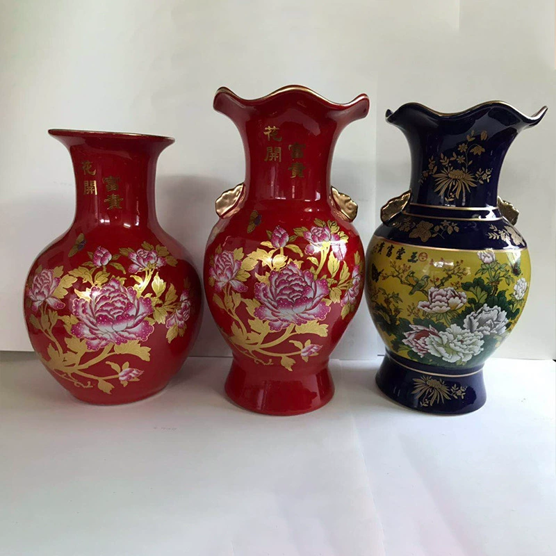 Керамическая китайская ваза Tianqiu, цветущая богатая бутылочка, украшение, креативная простая цветочная композиция для гостиной, украшение из сухоцветов