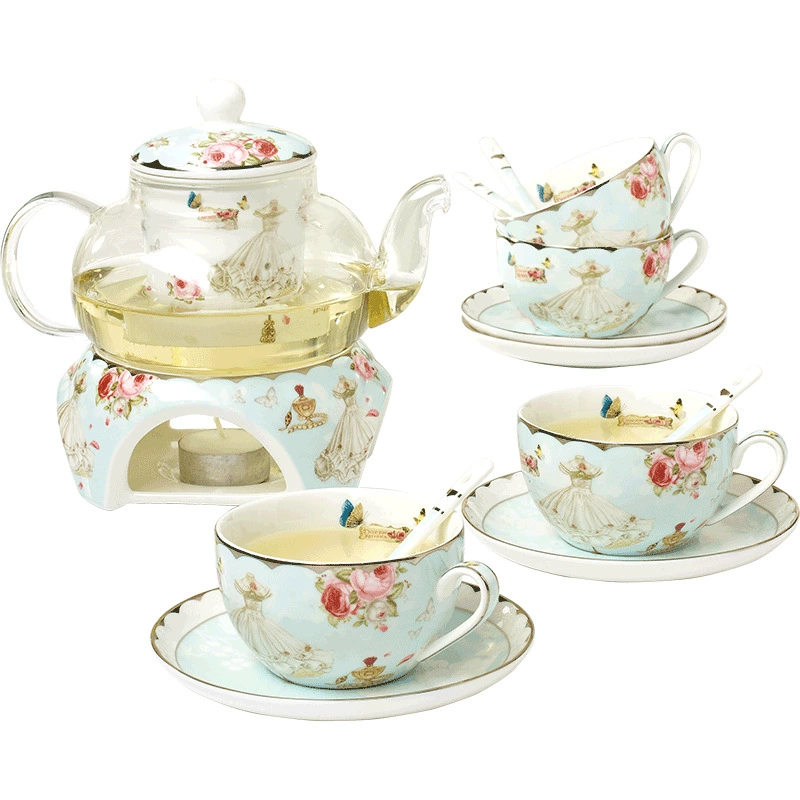 Glass fruit tea, tea set, flavored tea, teapot, cigarette holder, Birthday gift