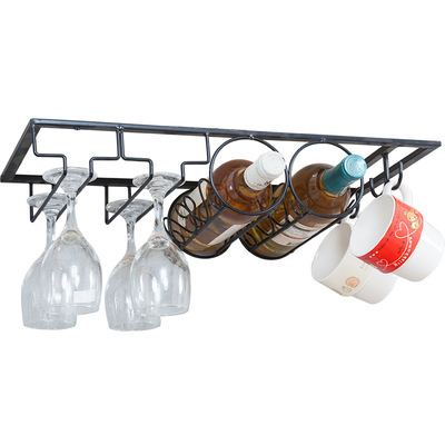 space multi-function Metal Wine Upside down suspension Wine glass holder Mug frame