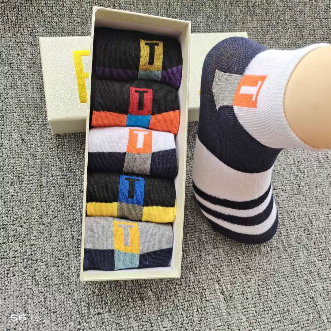 纯棉男袜2020新款男士中筒袜春夏T字袜子厂家直销棉男舒适吸汗