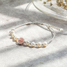 工厂批发天然淡水珍珠手链女草莓晶珠子串珠手饰手串成品一件代发