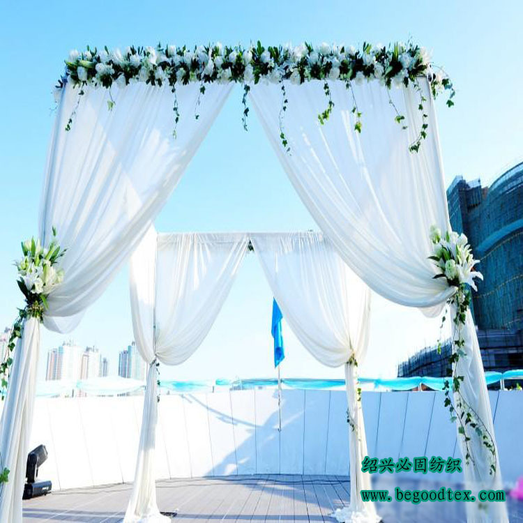 原材料阻燃涤纶装饰面料户外室内活动及婚礼布置用料