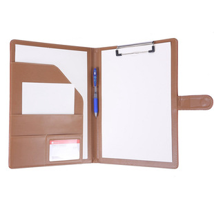 Business Office General A4 magnetic buckle folder multi-pocket Pen PU file this alloy note holder