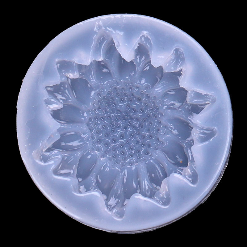 Espejo DIY cristal epoxi flor molde de silicona Rosa girasol Decoración Accesorios