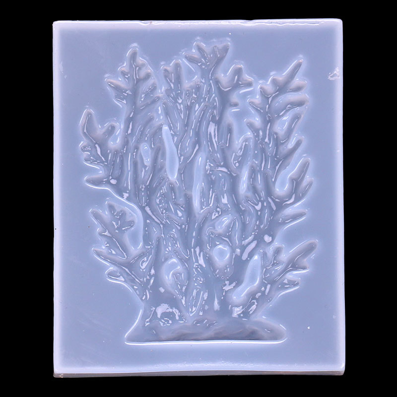 DIY epoxi espejo caballito de mar coral océano estilo molde silicona cristal epoxi material hecho a mano colgante Decoración