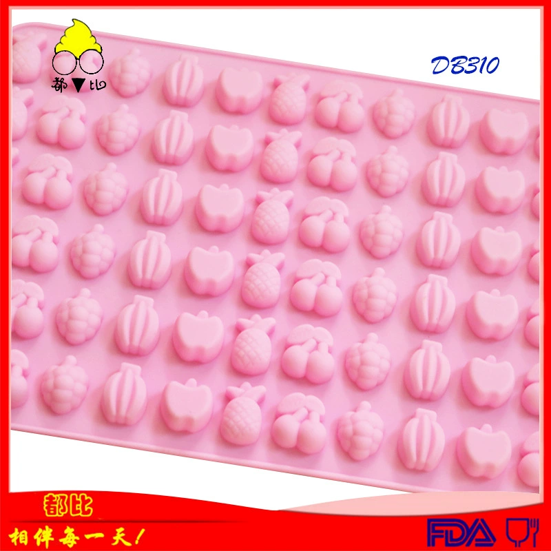 Mini Candy 66 Фруктовый силиконовый формочня для конфет Jelly Mold леденец огонь краска воск стоящая форма