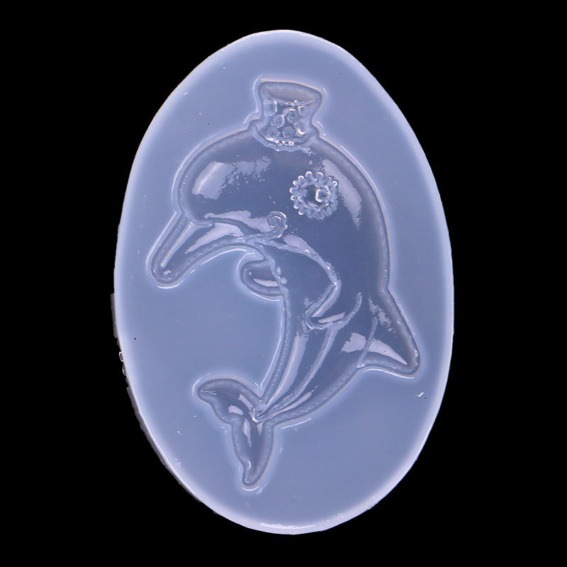 Espejo DIY cristal epoxi molde delfín cangrejo Coco versión Linda serie estilo océano epoxi decorativo molde de silicona