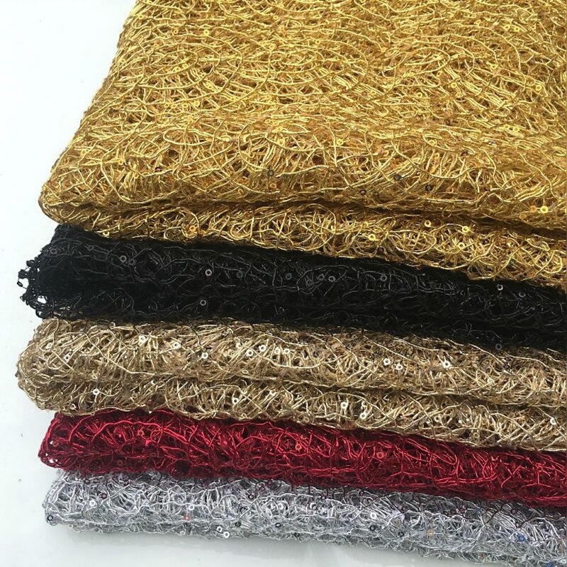 New Hollow Beaded Ribbon Embroidered Lace Gold Yarn Clothing Fabric Wedding Tablecloth Decorative Dress Fabric Wholesale New Hollow Beaded Ribbon Embroidered Lace Gold Yarn Clothing Fabric Wedding Tablecloth Decorative Dress Fabric Wholesale