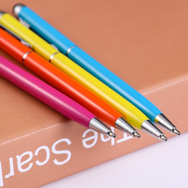 Fuente de la fábrica al por mayor metal pantalla táctil bolígrafo pluma táctil capacitiva impresión pequeña Xihua publicidad regalo pluma