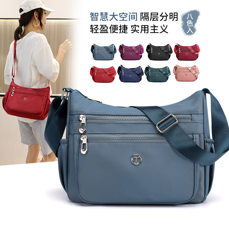 Crossbody Shoulder Bag 2026 Cross-Border Women's Nylon Fashion Casual Bag Cross-Border Large Capacity Middle-Aged Mom Bag Wholesale