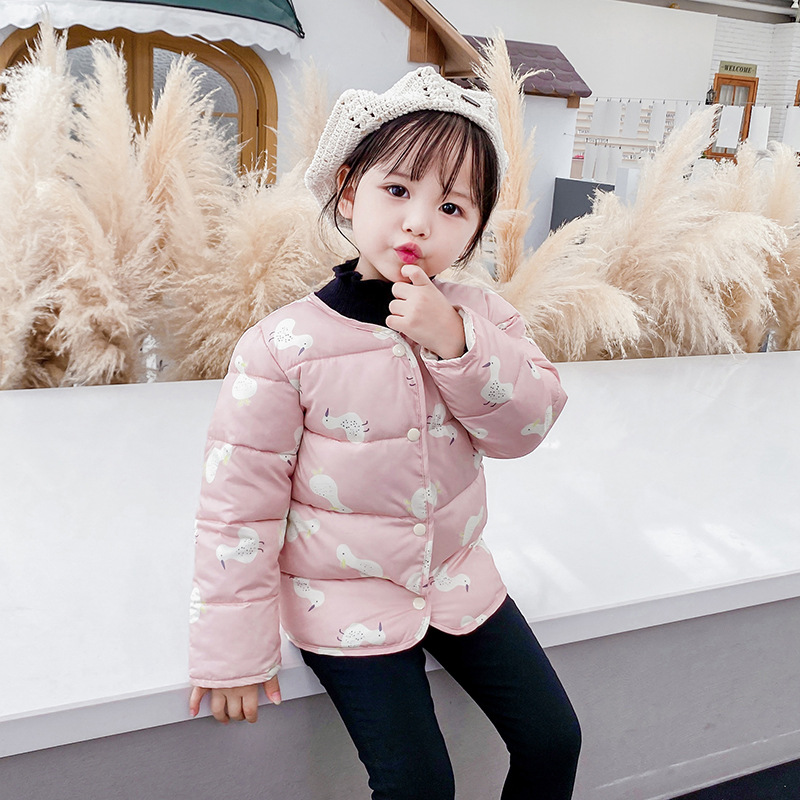 Chaqueta acolchada de algodón para niñas Chaqueta acolchada de algodón para niños 2024 nuevo otoño e invierno Bebé Forro cálido Chaqueta ligera