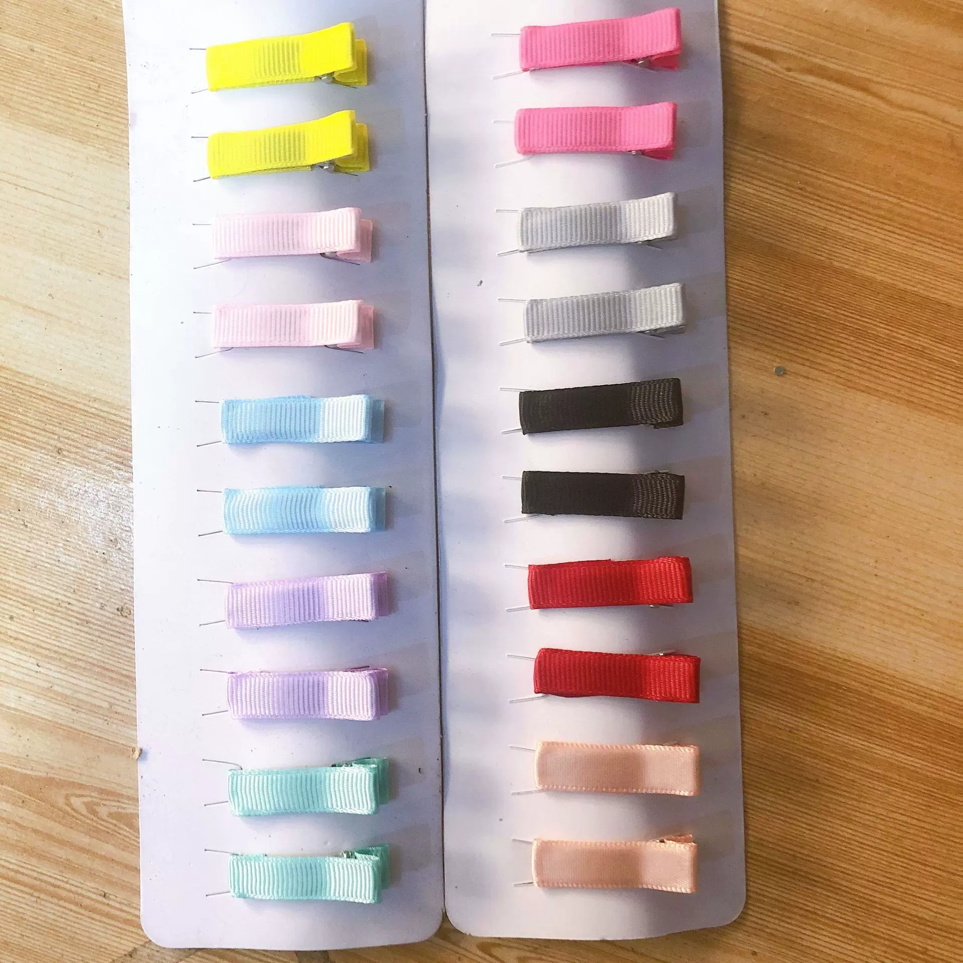 diy儿童发饰配件全半包布3.5cm双叉鸭嘴发夹各色贴布发饰厂家直销