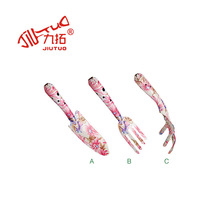 户外工具花卉印花纹理小园林工具三件套印花铲子庭院花草园艺工具