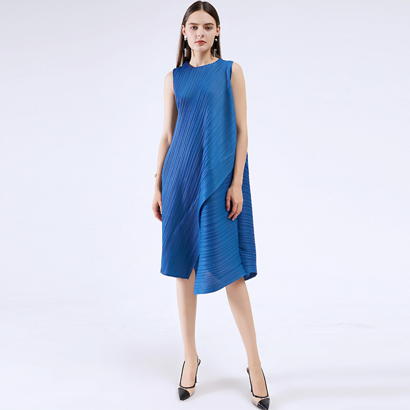 High-End Dress, Summer Plus-Size Women's Clothing, 2026 New Style, One-Piece Sleeveless Solid Color Loose Mid-Length Dress for Women High-End Dress, Summer Plus-Size Women's Clothing, 2026 New Style, One-Piece Sleeveless Solid Color Loose Mid-Length Dress for Women