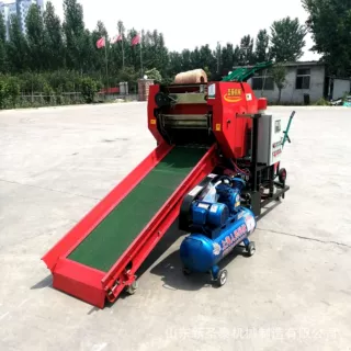 5552型青储打捆机-2021款7070型玉米秸秆打包机厂家-打捆包膜机