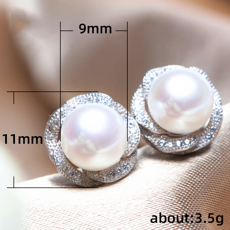 Orecchini a lobo con perle e zirconi eleganti da donna_voghion.com