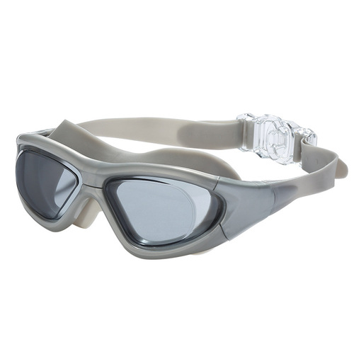 2025 Adult High-Definition Large Frame Integrated Mirror Goggles Waterproof Anti-Fog Swim Gear with Earplugs