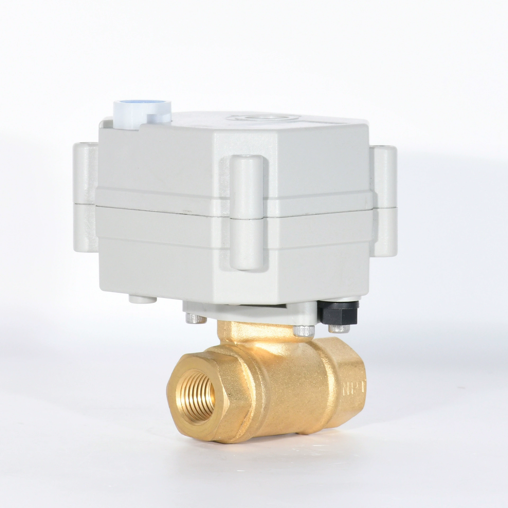 2-ходовой он Интеллектуальный электрический клапан из латуни, двусторонний с ручным микро-электрическим шаровым клапаном DN8
