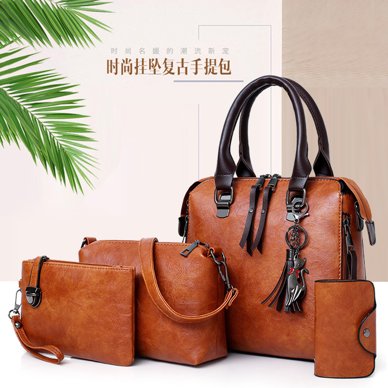 Cross-border foreign trade France Europe and the United States fashion slung women's bag four-piece set retro mother shoulder handbag factory wholesale