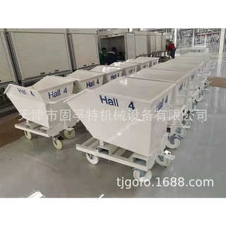 翻斗式铁屑车 静音万向轮带刹车 大容量加厚斗体 机床废料转运车