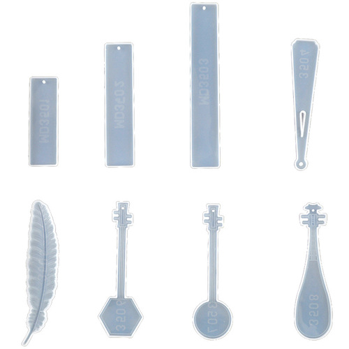 Flower card manufacturer supply DIY bookmark mold crystal glue mold rectangular resin silicone school supplies