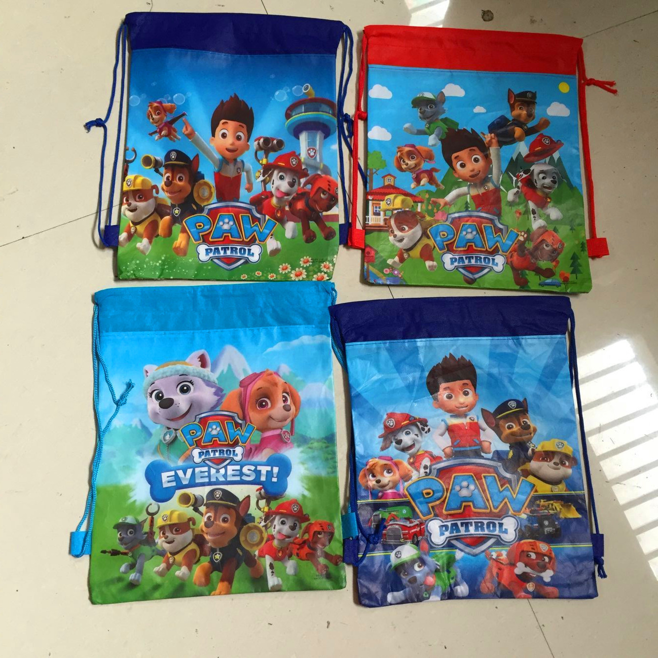 现货批发儿童卡通无纺布书包无纺布抽绳袋GG队束口袋收纳