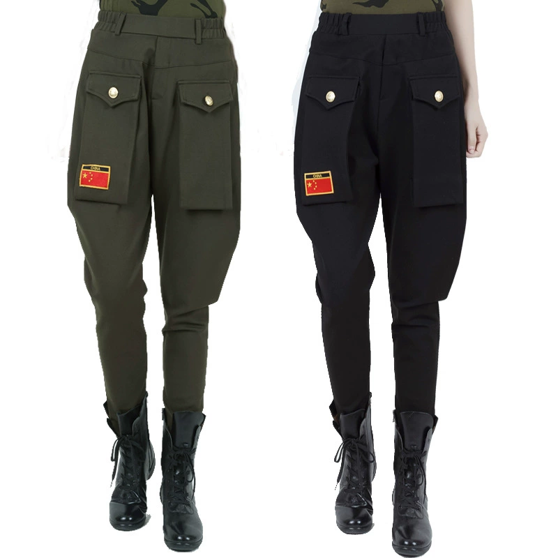 Осень и зима Новые брюки для танцев моряка черные Бриджи женские брюки с эластичной талией леггинсы армейские зеленые шаровары
