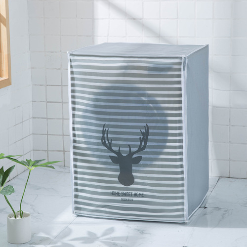 PEVA washing machine thickened dust cover household cartoon folding pulsator drum no-wash universal waterproof cover cloth